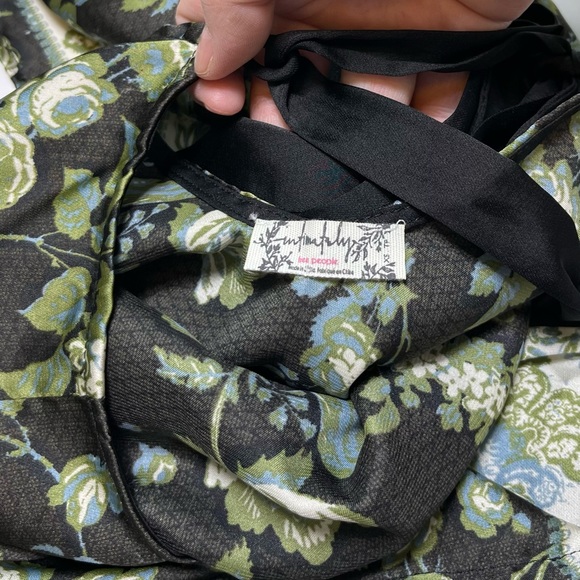 Intimately Free People Solstice Satin Tie Cami Brown Green XS - Picture 10 of 11